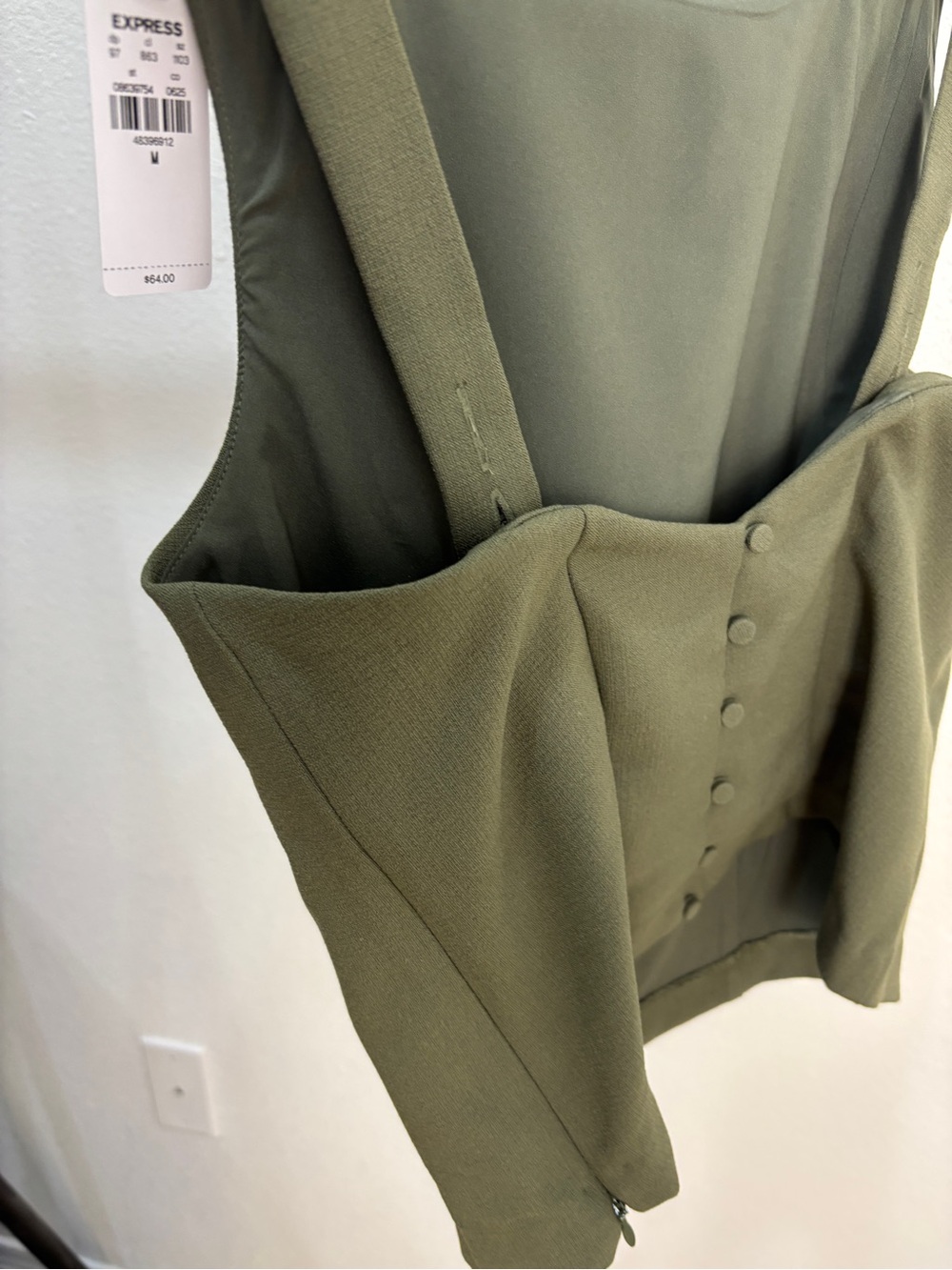 Express Olive Knit Scoop Neck Tank - Picture 3 of 4